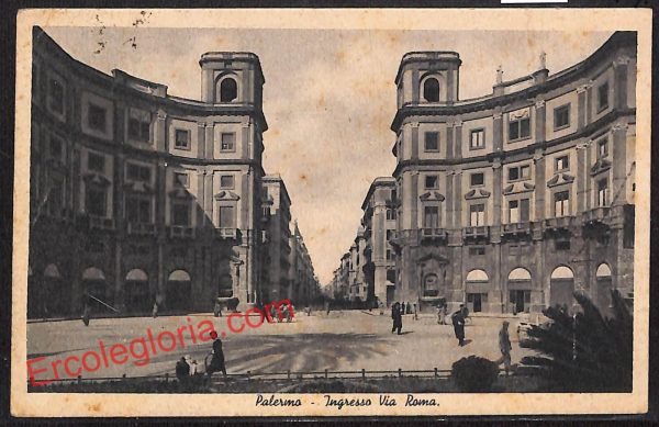 ah4673 - CARTOLINA D'EPOCA - Palermo Città - Ingresso Via Roma