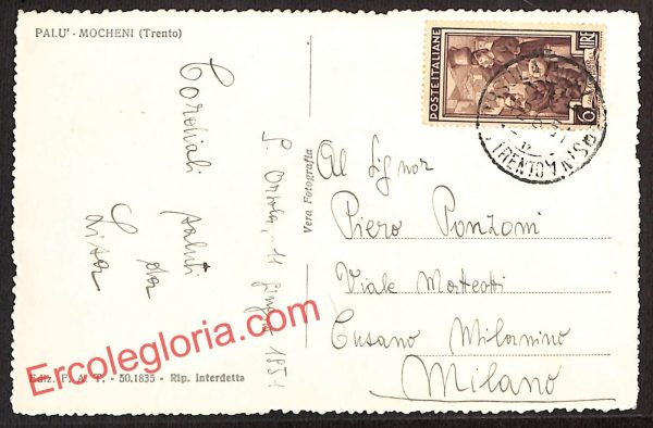 ai9729 - CARTOLINA D'EPOCA - Trento Provincia - Palù - immagine 2