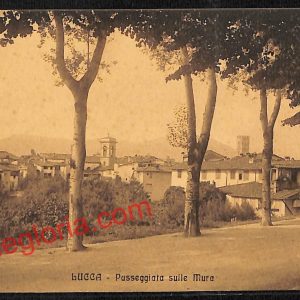 ag6081 - CARTOLINA D'EPOCA - Lucca Città - Passeggiata sulle Mura
