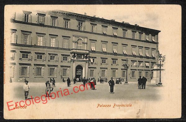 ag6083 - CARTOLINA D'EPOCA - Lucca Città - Palazzo Provinciale  1901