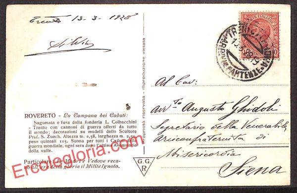 ai9746 - CARTOLINA D'EPOCA - Trento Provincia - Rovereto - immagine 2