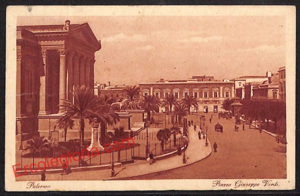 ah4689 - CARTOLINA D'EPOCA - Palermo Città - Piazza Giuseppe Verdi