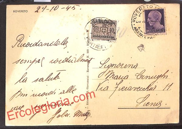 ai9756 - CARTOLINA D'EPOCA - Trento Provincia - Rovereto - immagine 2