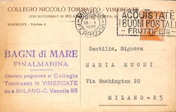 ac4320 - CARTOLINA D'EPOCA - Milano Provincia - VIMERCATE  1925