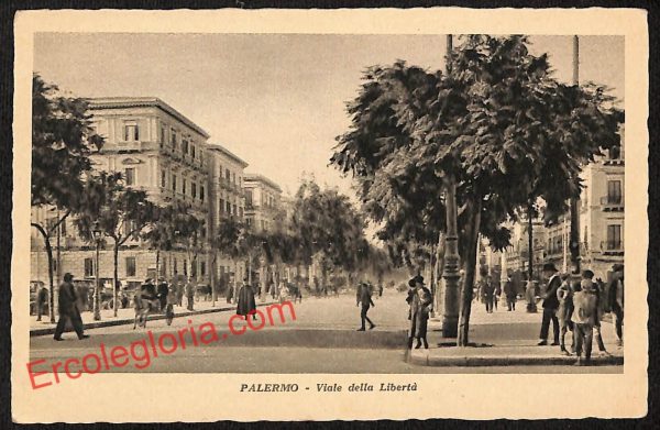ah4725 - CARTOLINA D'EPOCA - Palermo Città - Via della Libertà