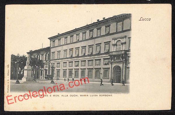 ag6109 - CARTOLINA D'EPOCA - Lucca Città - Piazza Napoleone