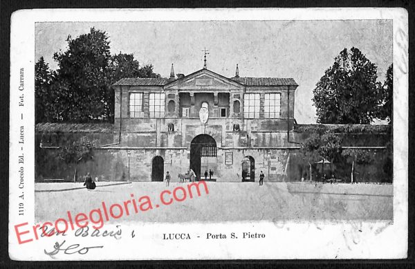 ag6114 - CARTOLINA D'EPOCA - Lucca Città - Porta S. Pietro  1901