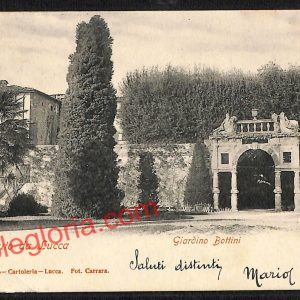 ag6122 - CARTOLINA D'EPOCA - Lucca Città - Giardino Bottini  1902