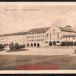 ae0996 - CARTOLINA  D'EPOCA - Belluno Citta - Piazza Campitello  1917