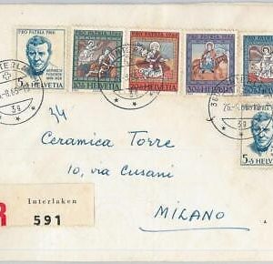 58447 - SWITZERLAND - Postal History REGISTERED COVER to ITALY 1965 CHRISTMAS