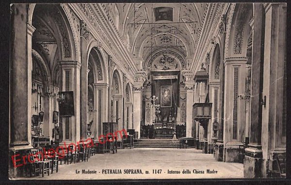 ah4686 - CARTOLINA D'EPOCA - Palermo Città - Interno di Chiesa Madre